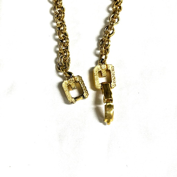 Givenchy Vintage Art-Deco Look Geometric Motifs Chain Necklace - Picture 10 of 16